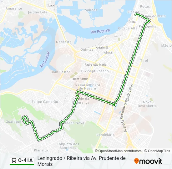 O-41A Bus Line Map