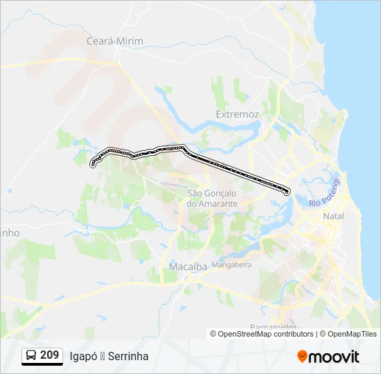 209 Bus Line Map