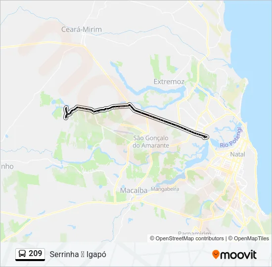 209 Bus Line Map