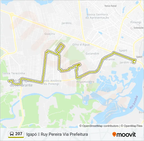 207 Bus Line Map