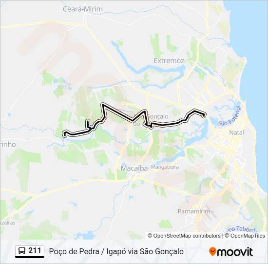 211 Bus Line Map