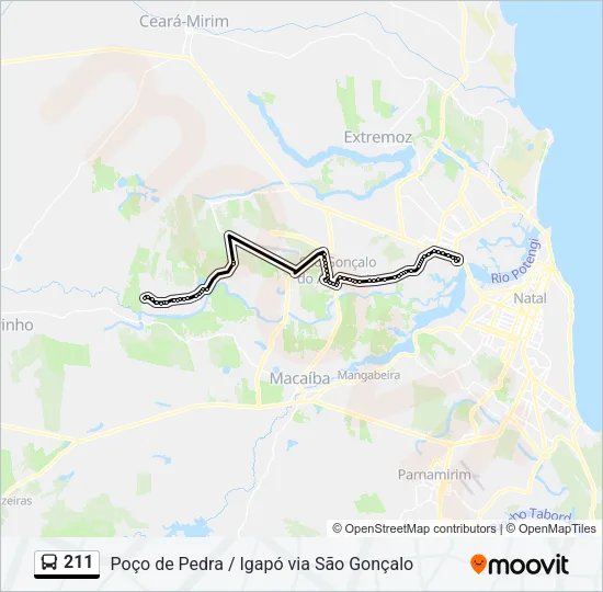 211 Bus Line Map