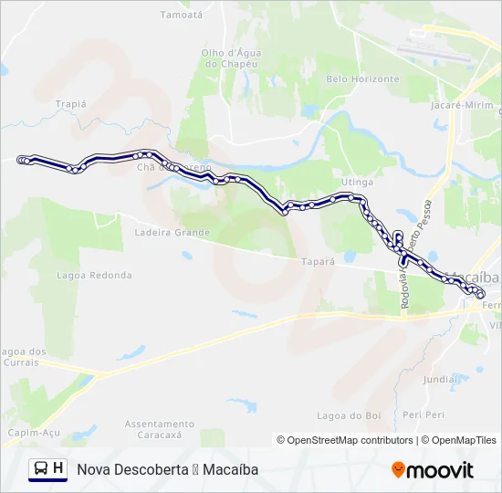 H Bus Line Map