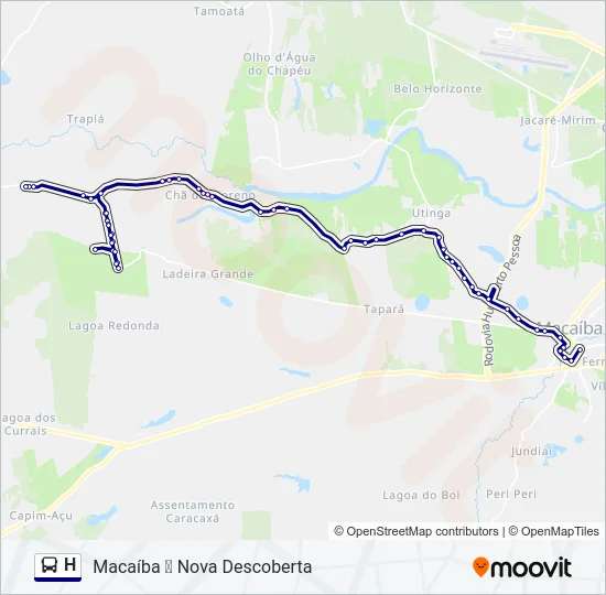 H Bus Line Map