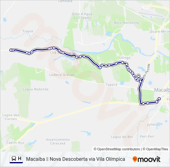 H Bus Line Map
