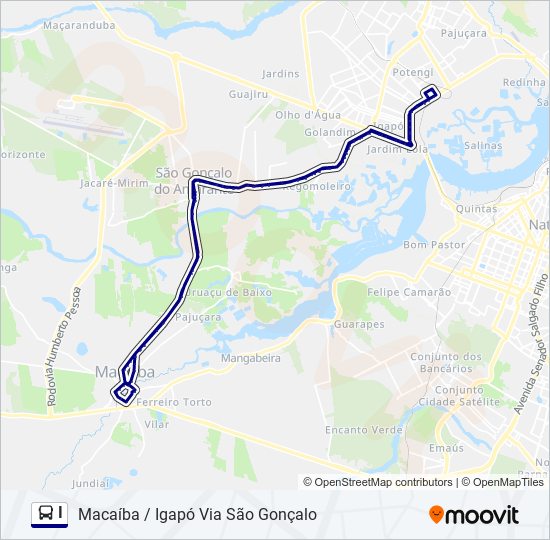 i Route: Schedules, Stops & Maps - Macaíba / Igapó Via São Gonçalo (Updated)