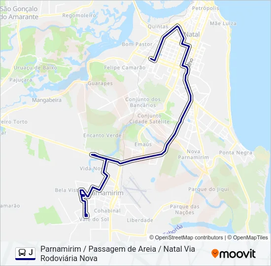 J Bus Line Map