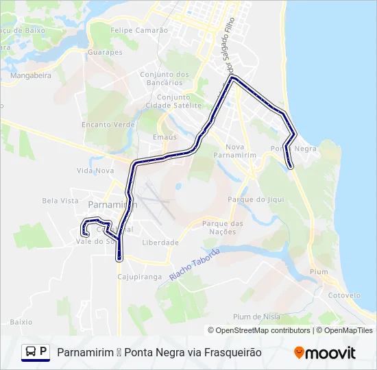 P Bus Line Map