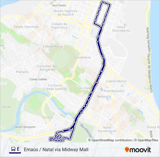 e Route: Schedules, Stops & Maps - Emaús / Natal Via Midway Mall (Updated) e Route: Schedules, Stops & Maps - Emaús / Natal Via Midway Mall (Updated)