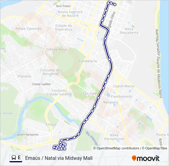 E Bus Line Map