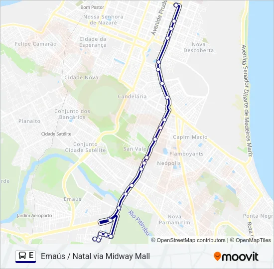 E Bus Line Map