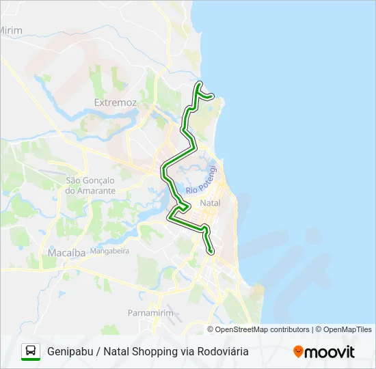 OPCIONAL 163 Bus Line Map