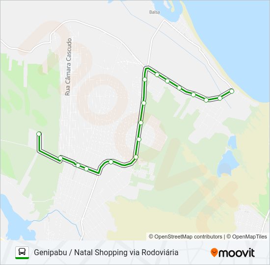 Mapa da linha OPCIONAL 163 de ônibus