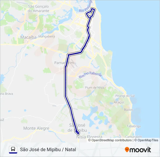 OPCIONAL SÃO JOSÉ/NATAL Bus Line Map