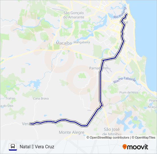 Mapa da linha OPCIONAL 1.E2.11 de ônibus