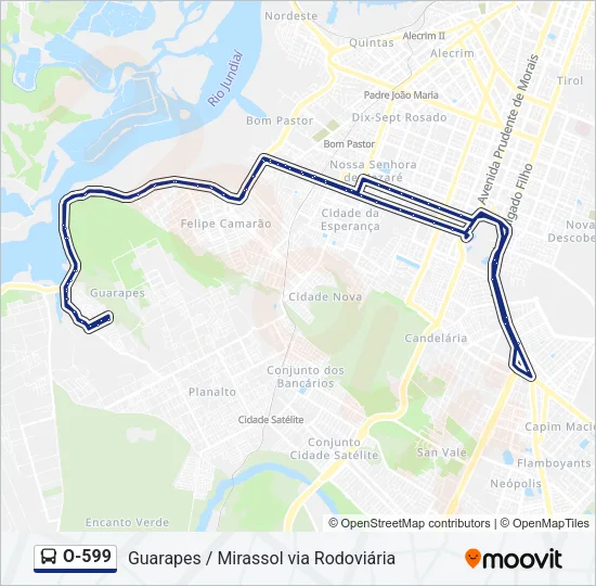 O-599 Bus Line Map