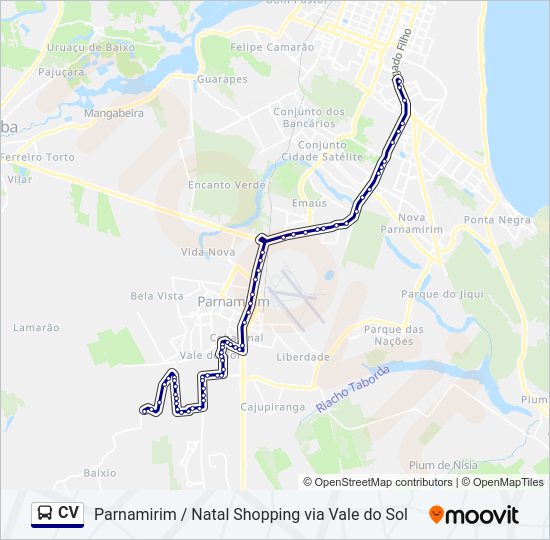 CV Bus Line Map