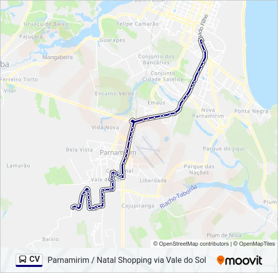 CV Bus Line Map