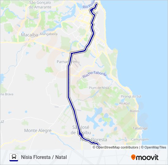 Rota da linha opcional: horários, paradas e mapas - Nísia Floresta / Natal (Atualizado) Rota da linha opcional: horários, paradas e mapas - Nísia Floresta / Natal (Atualizado)