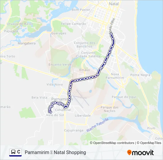 C Bus Line Map