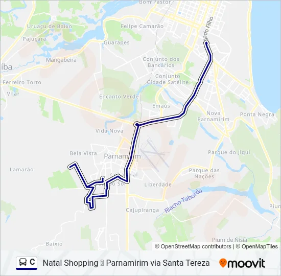 C Bus Line Map