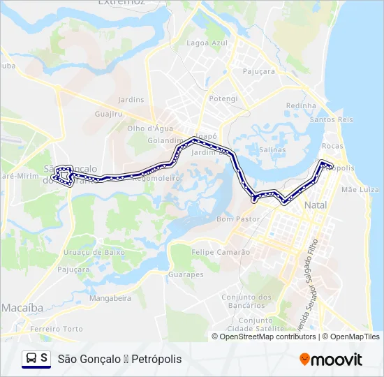 S Bus Line Map