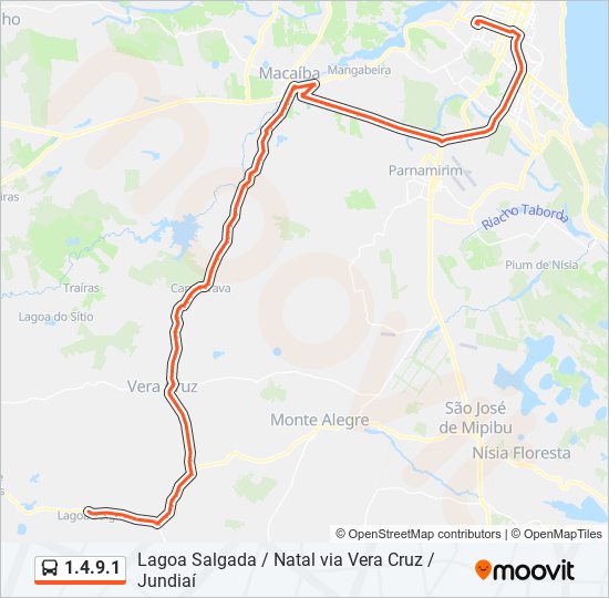 Rota da linha 1491: horários, paradas e mapas - Lagoa Salgada ➞ Natal Via  Jundiaí (Atualizado)