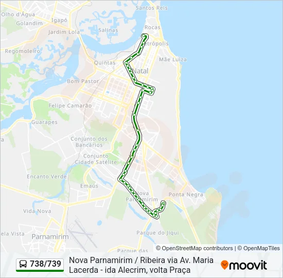 738/739 Bus Line Map
