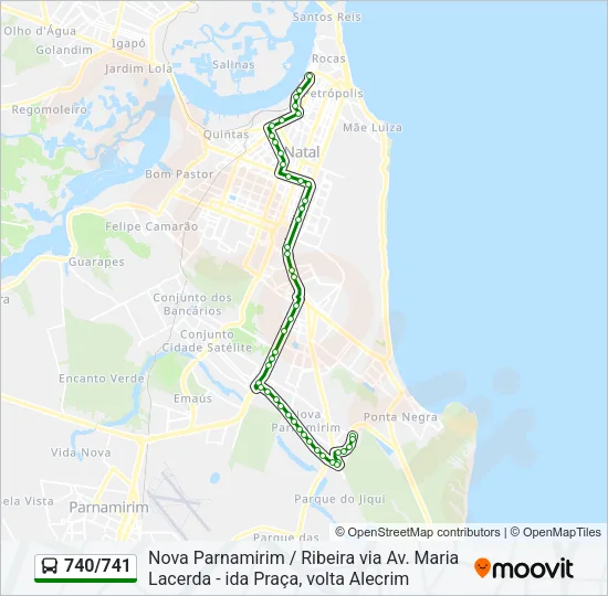 740/741 Bus Line Map