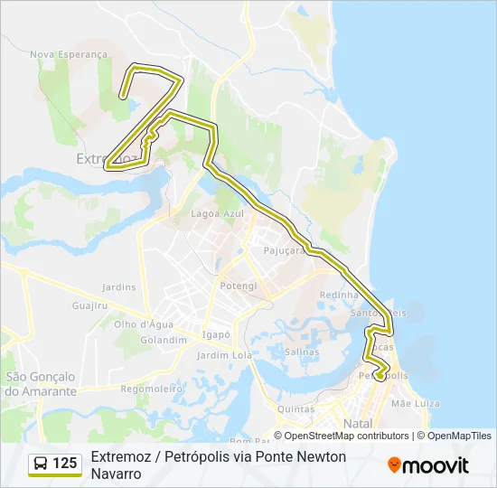 125 Bus Line Map