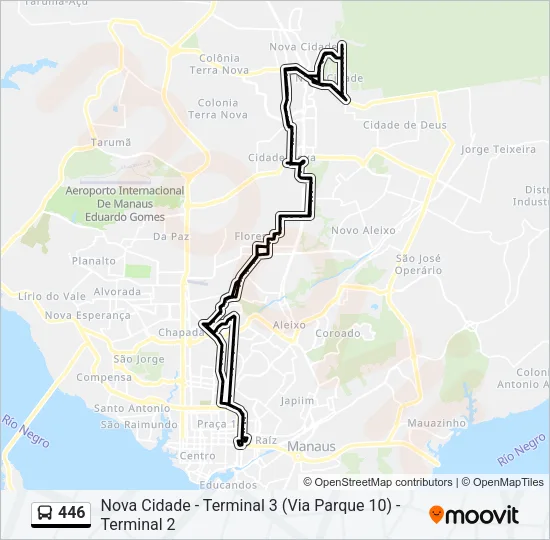 446 Bus Line Map