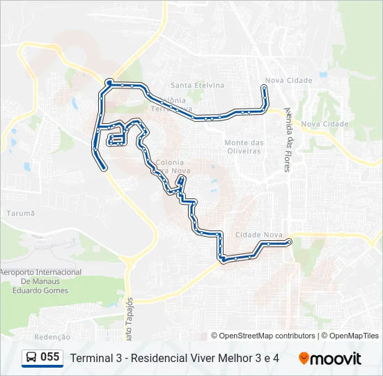 055 Bus Line Map