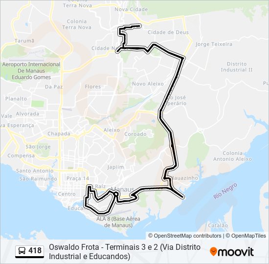 418 bus Line Map