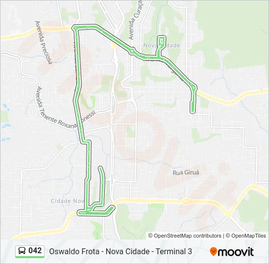 042 Bus Line Map