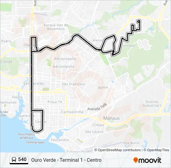 540 Bus Line Map