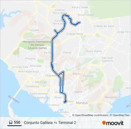 550 Bus Line Map