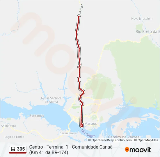305 Bus Line Map
