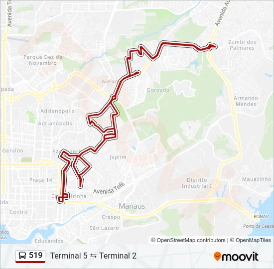519 Bus Line Map