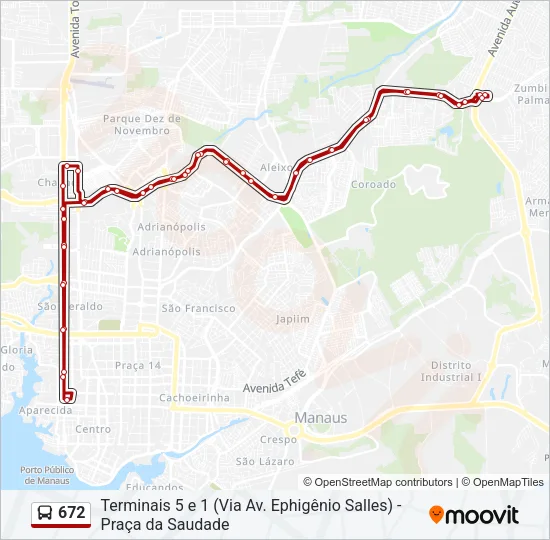 672 Bus Line Map