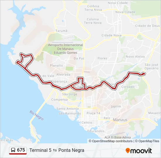 675 Bus Line Map