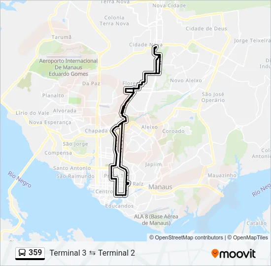 359 Bus Line Map