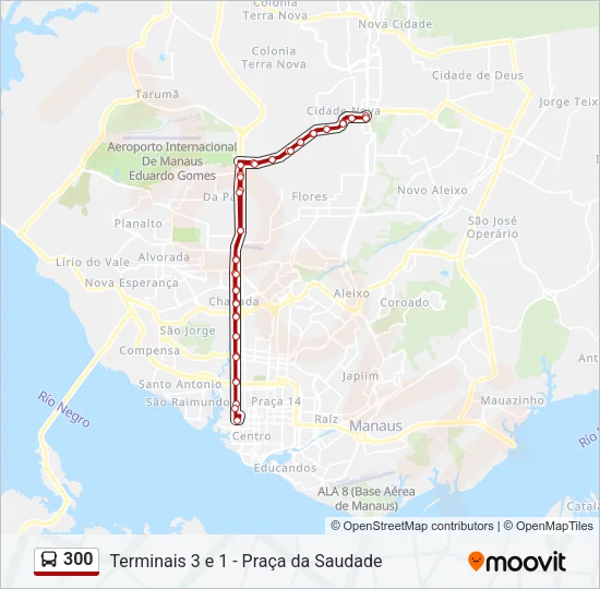 300 Bus Line Map