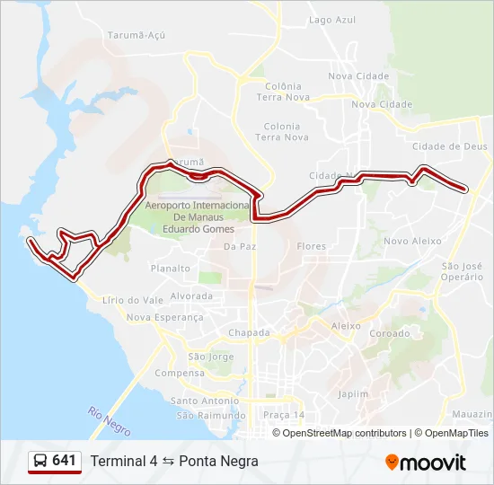 641 Bus Line Map