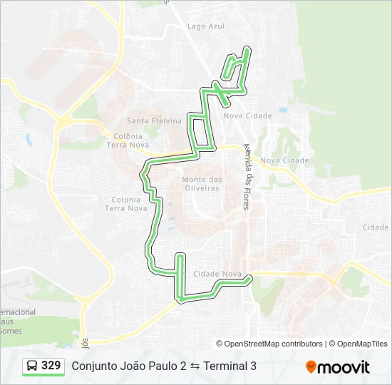 329 Bus Line Map