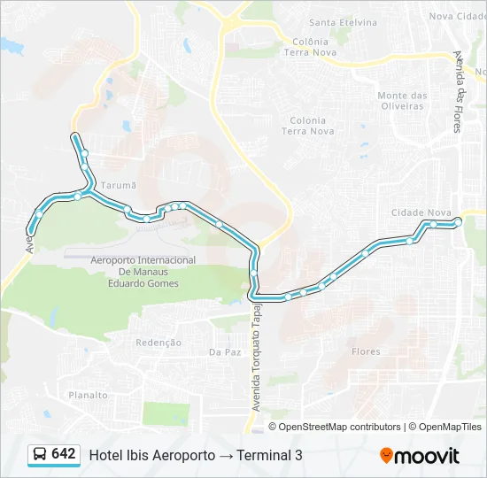 642 Bus Line Map