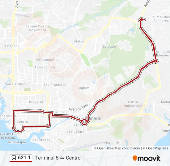 621.1 Bus Line Map