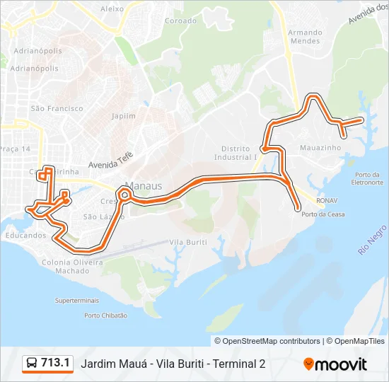713.1 Bus Line Map