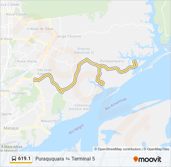 619.1 bus Line Map
