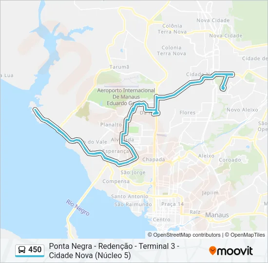 450 Bus Line Map