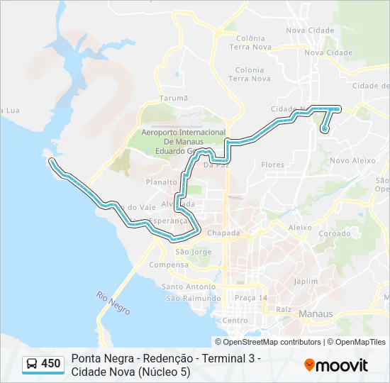 450 Bus Line Map